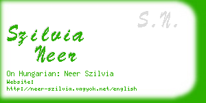 szilvia neer business card